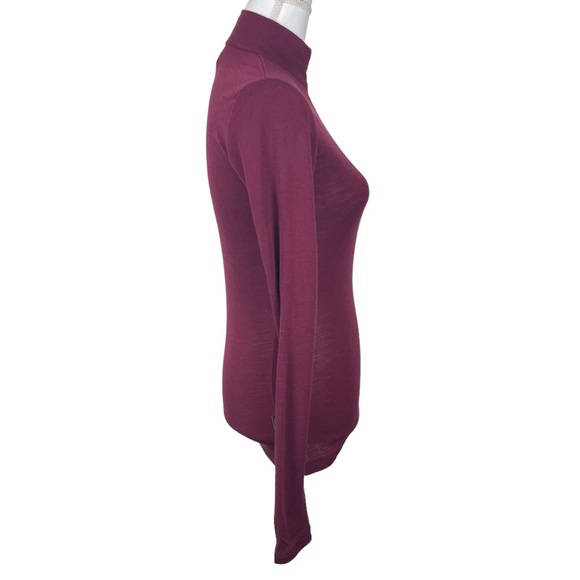 Icebreaker Bodyfit Basics 200 1/4 Zip Top Maroon Small - Picture 4 of 10